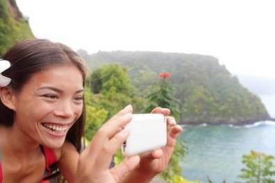 Visitor Taking a photo in Kauai