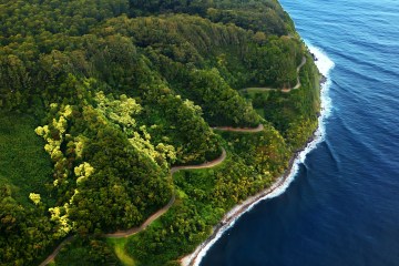 Road to Hana Aerial View of Road